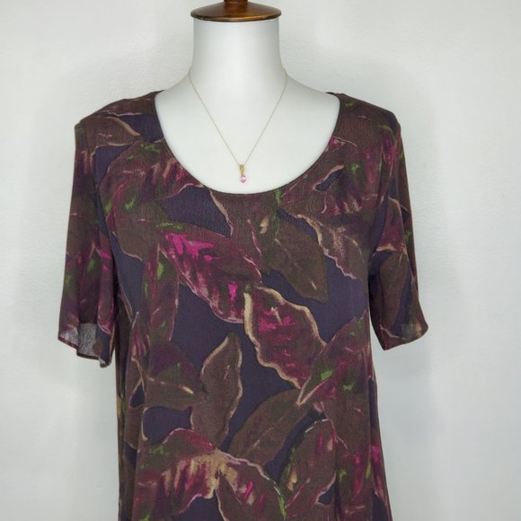 Wilfred Free Watercolor Leaf Pattern Pullover Shift Dress Size XS - Picture 2 of 12